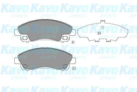 PARTS MITSUBISHI Колодки гальмівні Canter 12- KAVO KBP5549 (фото 1)