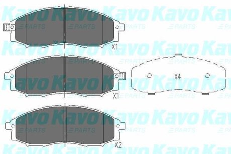 Комплект гальмівних колодок KAVO KBP6518
