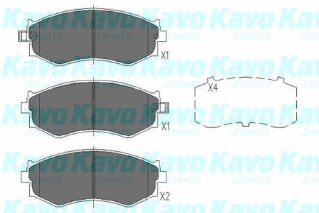 PARTS NISSAN гальмівні колодки передн.Primera 90- KAVO KBP6527