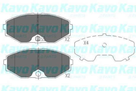 PARTS NISSAN гальмівні колодки передн.Maxima QX 00- KAVO KBP6553