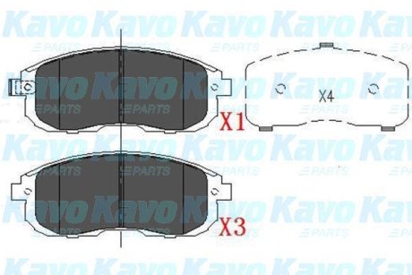 PARTS SUZUKI гальмівні колодки передн.SX4 06- KAVO KBP6557 (фото 1)