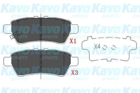 PARTS NISSAN Тормозные колодки задн. Pathfinder 05 - KAVO KBP6575