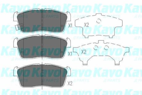 PARTS SUZUKI Тормозные колодки передн. Ignis 03-,Daihatsu Sirion, Charade KAVO KBP8507