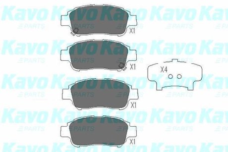 PARTS TOYOTA Тормозные колодки передн. Yaris 99- KAVO KBP9008