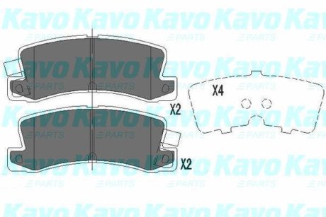 PARTS TOYOTA гальмівні колодки задн.Corolla 97- KAVO KBP9058