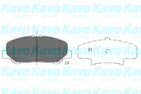 PARTS TOYOTA колодки гальм. передн. PREVIA III 05- KAVO KBP9101