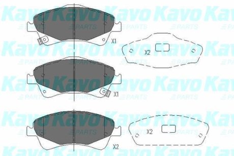 PARTS TOYOTA гальмівні колодки передн.Avensis 09-,Auris 07- KAVO KBP9103 (фото 1)