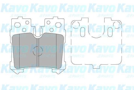 PARTS TOYOTA Гальмівні колодки задн.Lexus LS 06- KAVO KBP9122