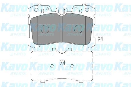 Комплект гальмівних колодок KAVO KBP9150