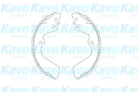 PARTS HYUNDAI Комплект гальмівних колодок GALLOPER II (JK-01) 2.5 TD 98-03, H-1 / STAREX (A1) 2.4 03-04 KAVO KBS3403