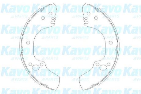 PARTS OPEL Комплект гальмівних колодок CAMPO (TF0, TF1) 2.5 TD 4x4 94-01, ISUZU D-MAX I 2.5 DiTD 4x4 02-12 KAVO KBS3905