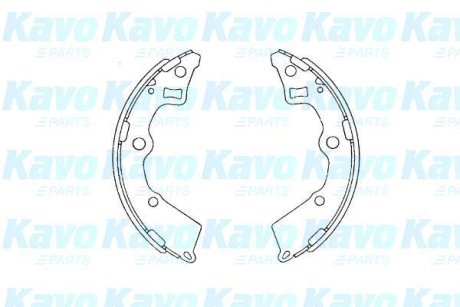 PARTS Щеки тормозные KIA PICANTO 04- KAVO KBS4409 (фото 1)