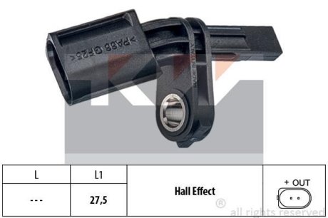 460 006 Датчик ABS (аналог EPS 1.960.006/Facet 21.0006) KW 460006