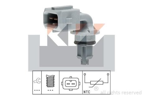 494 005 Датчик температури повітря (аналог EPS 1.994.005/Facet 10.4005) KW 494005