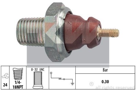 500 011 Датчик тиску масла (аналог EPS 1.800.011/Facet 7.0011) KW 500011 (фото 1)