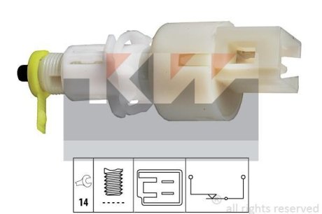510 108 Датчик педалі гальм/зчеплення (аналог EPS 1.810.108/Facet 7.1108) KW 510108