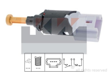 510 197 Датчик педалі гальм/зчеплення (аналог EPS 1.810.197/Facet 7.1197) KW 510197