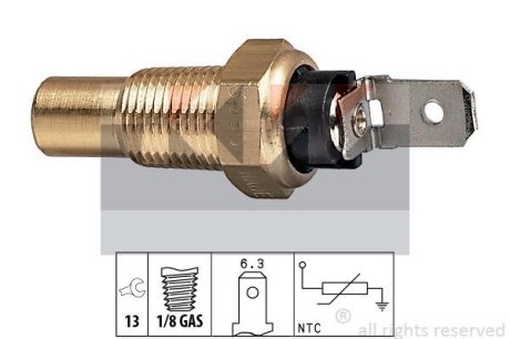 530 080 Датчик температури охолодж. рідини/масла/топлива (аналог EPS 1.830.080/Facet 7.3080) KW 530080