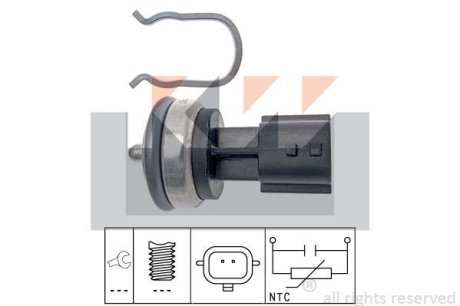 530 337 Датчик температури охолодж. рідини/масла/топлива (аналог EPS 1.830.337/Facet 7.3337) KW 530337