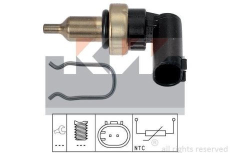 530 343 Датчик температури охолодж. рідини/масла/топлива (аналог EPS 1.830.343/Facet 7.3343) KW 530343 (фото 1)