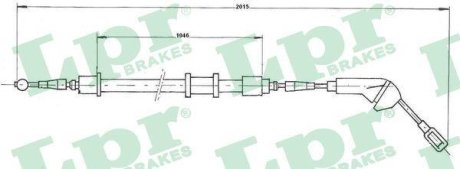 Трос ручного гальма LPR C0580B