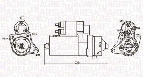 Стартер MAGNETI MARELLI 063721107010