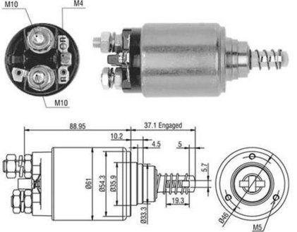 Соленоїд IVECO,RENAULT - BOSCH [] MAGNETI MARELLI 940113050402