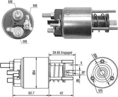 Втягувальне реле, FIAT Ducato 94-02 [] MAGNETI MARELLI 940113050453