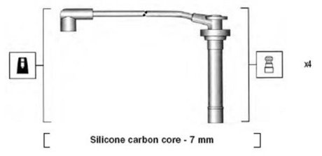 Комплект високовольтних проводів NISSAN PRIMERA 1,6 16V -96 [] MAGNETI MARELLI 941295120858 (фото 1)