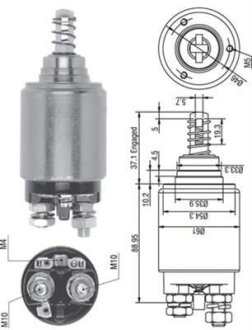 Втягувальне реле стартера DB CLAAS STEYR NISSAN FIAT IVECO CASE [940113050262] MAGNETI MARELLI AME0262 (фото 1)