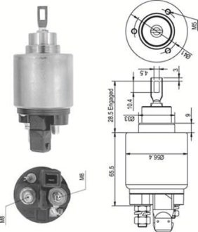 Втягувальне реле стартера AUDI VW SEAT SKODA FORD [940113050343] MAGNETI MARELLI AME0343 (фото 1)