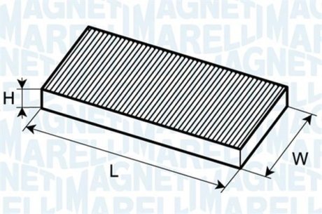 Фільтр салону AR 145,146 1995- [350203061240] MAGNETI MARELLI BCF124