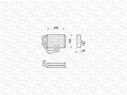 HEATER радіатор FIAT NUOVA PUNTO [350218065000] MAGNETI MARELLI BR065