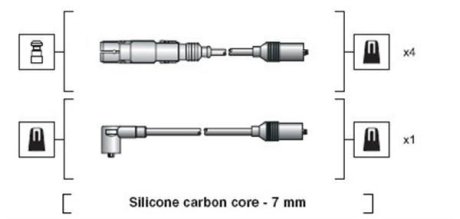 Високовольтні дроти AUDI A4 VW PASSAT MAGNETI MARELLI MSK1270