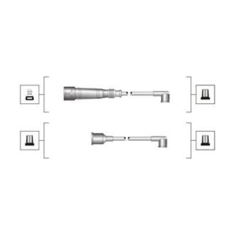 Комплект високовольтних проводів VW Golf II 1,0-1,3 T3 2,1 MAGNETI MARELLI MSQ0023 (фото 1)