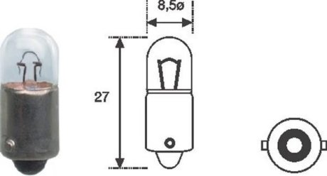 T4W 12V4W автолампа MAGNETI MARELLI T4W12