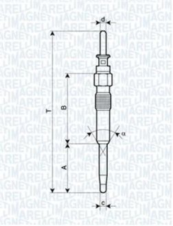 BMW свічка розжарювання E46,E90,E60,E65,E83 MAGNETI MARELLI UC02F (фото 1)