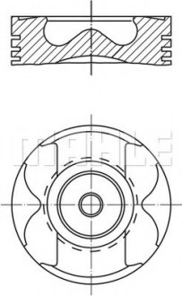 Поршень с кольцами MAHLE / KNECHT 0013600