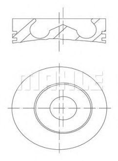 Поршень с кольцами MAHLE / KNECHT 0148201