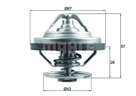 Термостат MAHLE / KNECHT TX 158 87 (фото 1)