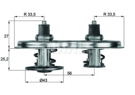 Термостат MAHLE / KNECHT TX33D (фото 1)