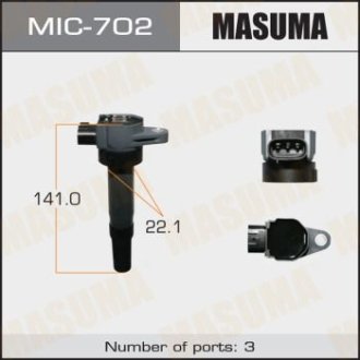 Катушка зажигания Suzuki SX4, Vitara 1.6 (14-) (MIC-702) MASUMA MIC702 (фото 1)