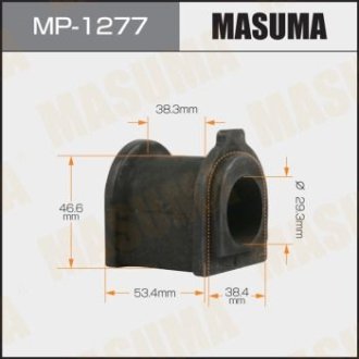 Втулка стабилизатора переднего (Кратно 2) Toyota Hiace (05-) (MP-1277) MASUMA MP1277