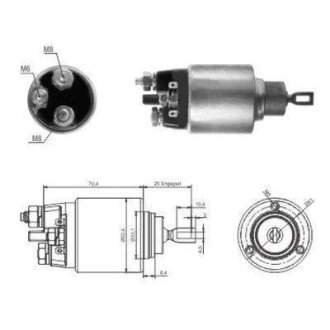 DB Втягуюче реле стартера 124 T-Model 300 TE 4-matic -93, S-CLASS (W126) 260 SE (126.020) -91 MEAT&DORIA 46061 (фото 1)