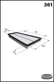Фільтр повітря (аналогWA6371/LX1022) MECAFILTER ELP3907 (фото 1)