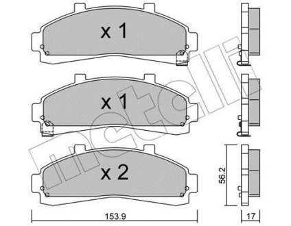 Комплект тормозных колодок Metelli 22-0683-0