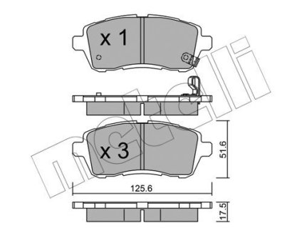 Комплект тормозных колодок Metelli 22-0793-0