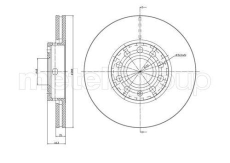 Диск гальмівний Metelli 230262C