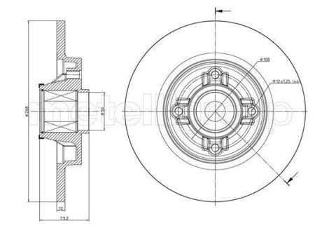 Диск гальмівний з підшипником Metelli 231395