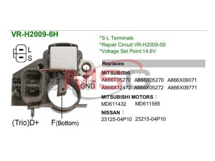 Регулятор напруги генератора MOBILETRON VRH20096H